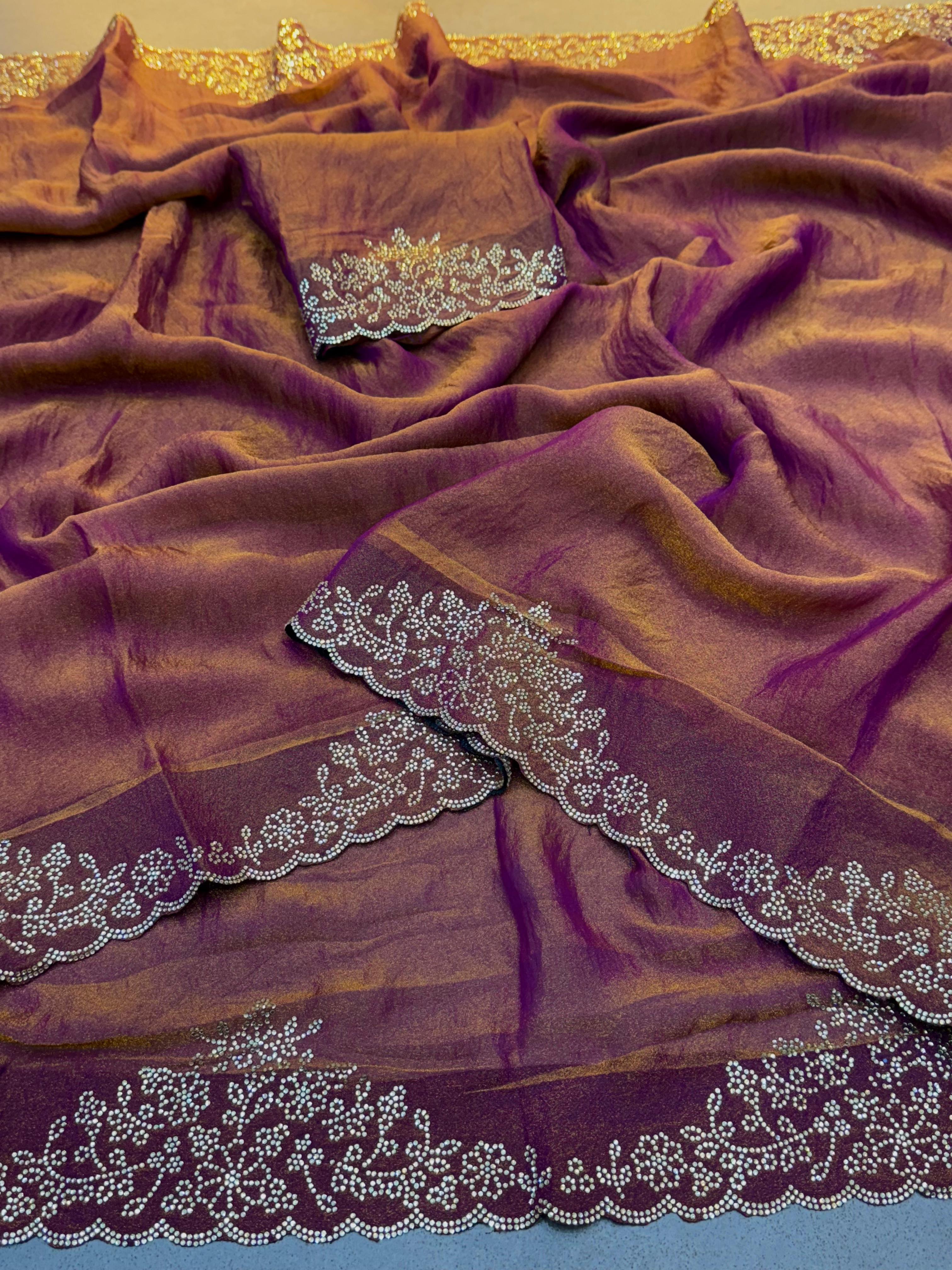 Celebrity inspired festive saree for women