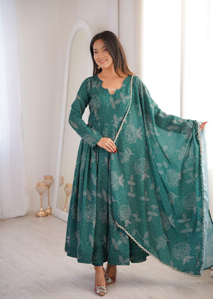 Women ethnic gown with dupatta online