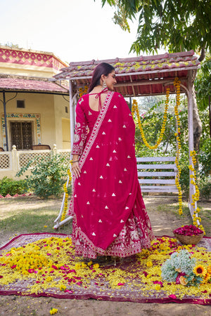 Heavy sequence work Fox Georgette gown for women