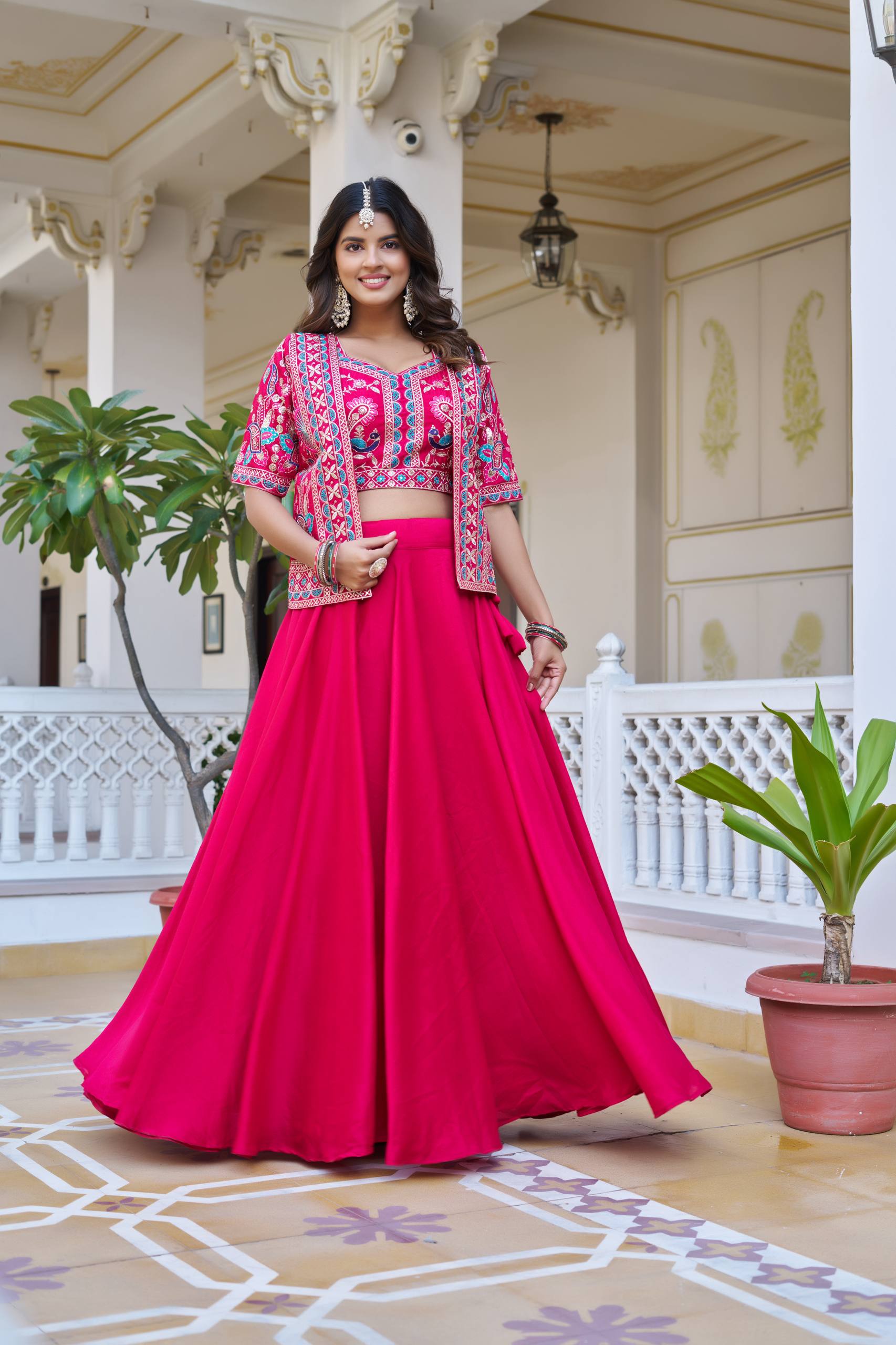 Heavy Thread Embroidery Lehenga Choli