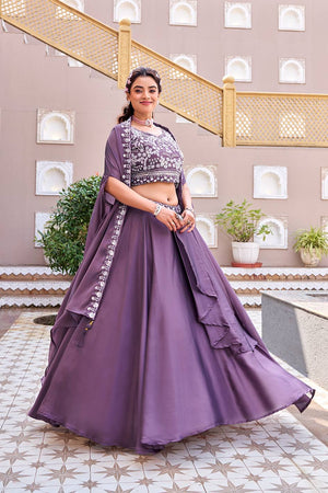 This Rangoli silk lehenga choli is perfect for weddings, receptions, and festive occasions with heavy embroidery work