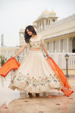 Pure Tissue Silk Lehenga Choli for women