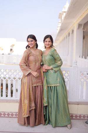 Traditional ethnic kurti sharara for women