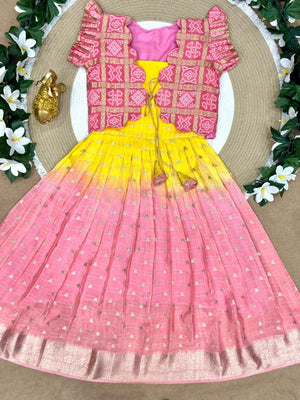 Wedding special bandhani dress for girls