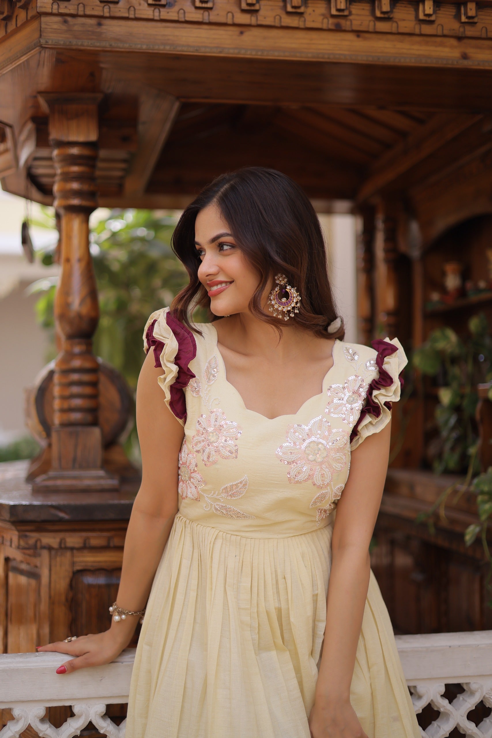 Ethnic cotton gown online India