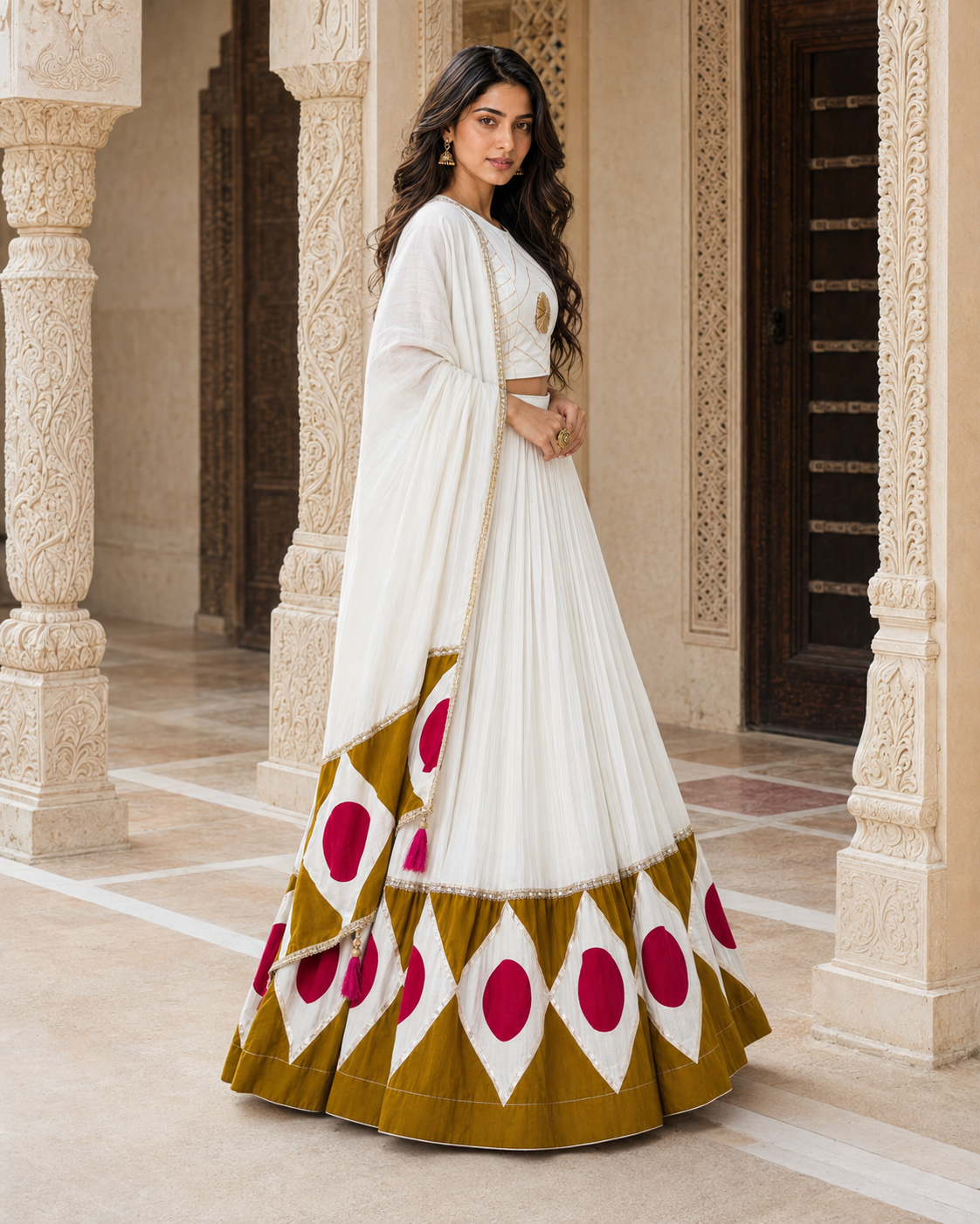 Cotton lehenga choli with dupatta