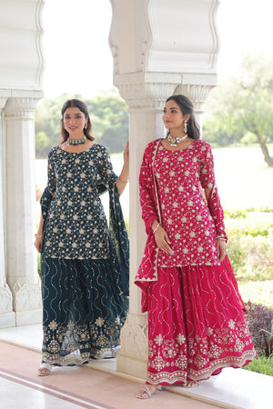 Indian ethnic kurti sharara set