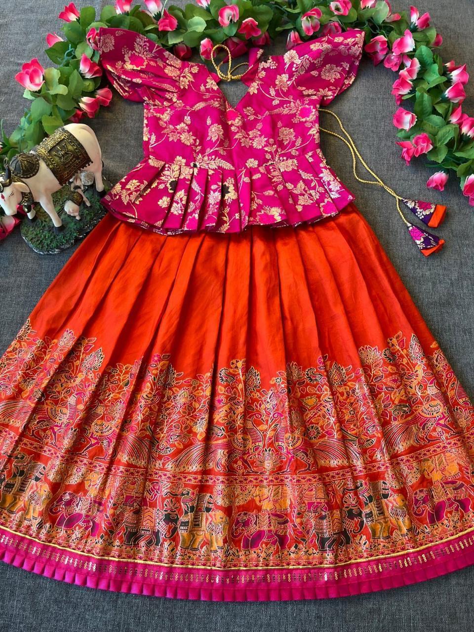 Party wear lehenga for children
