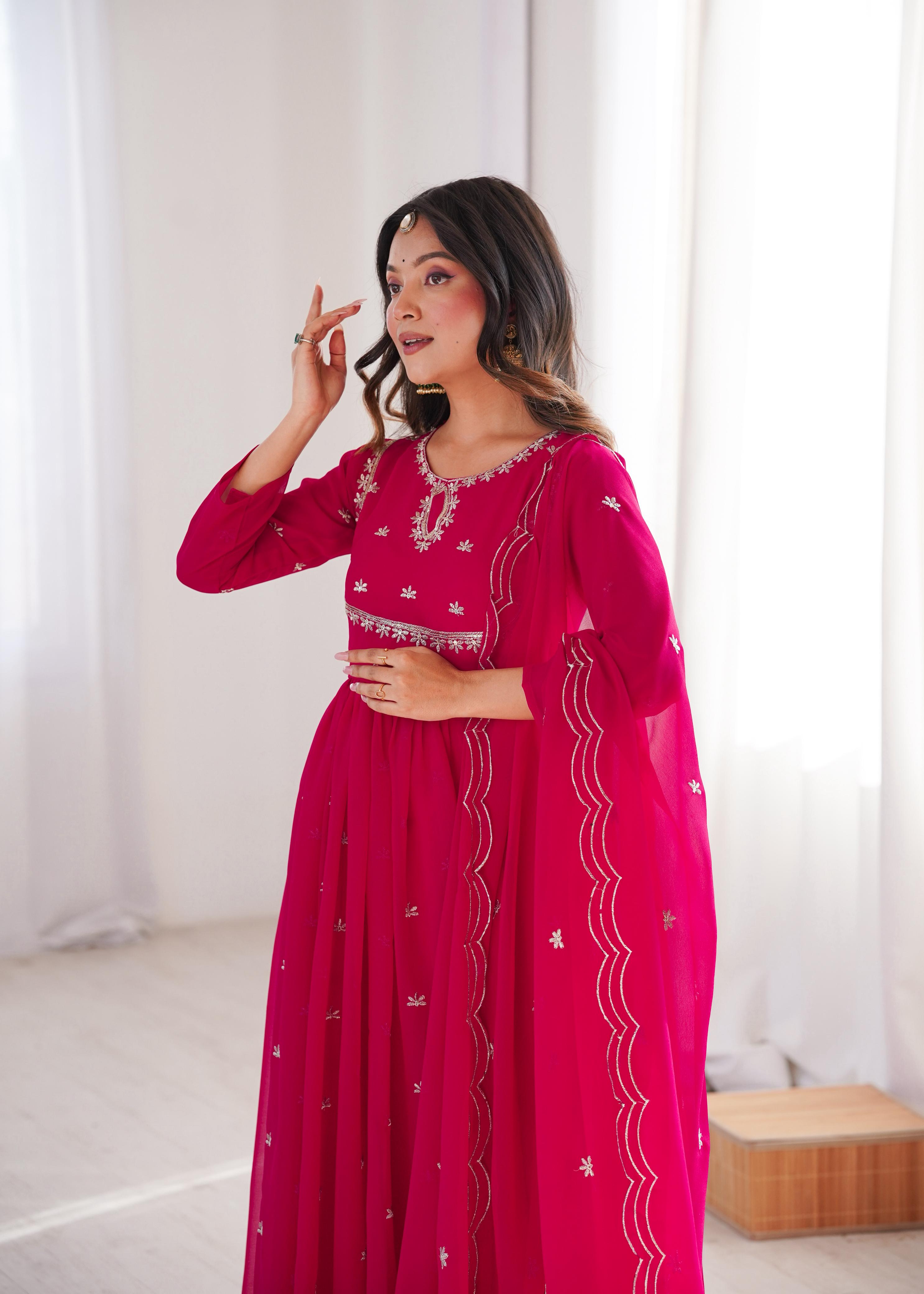 Buy Designer Pink Gowns for Women Online