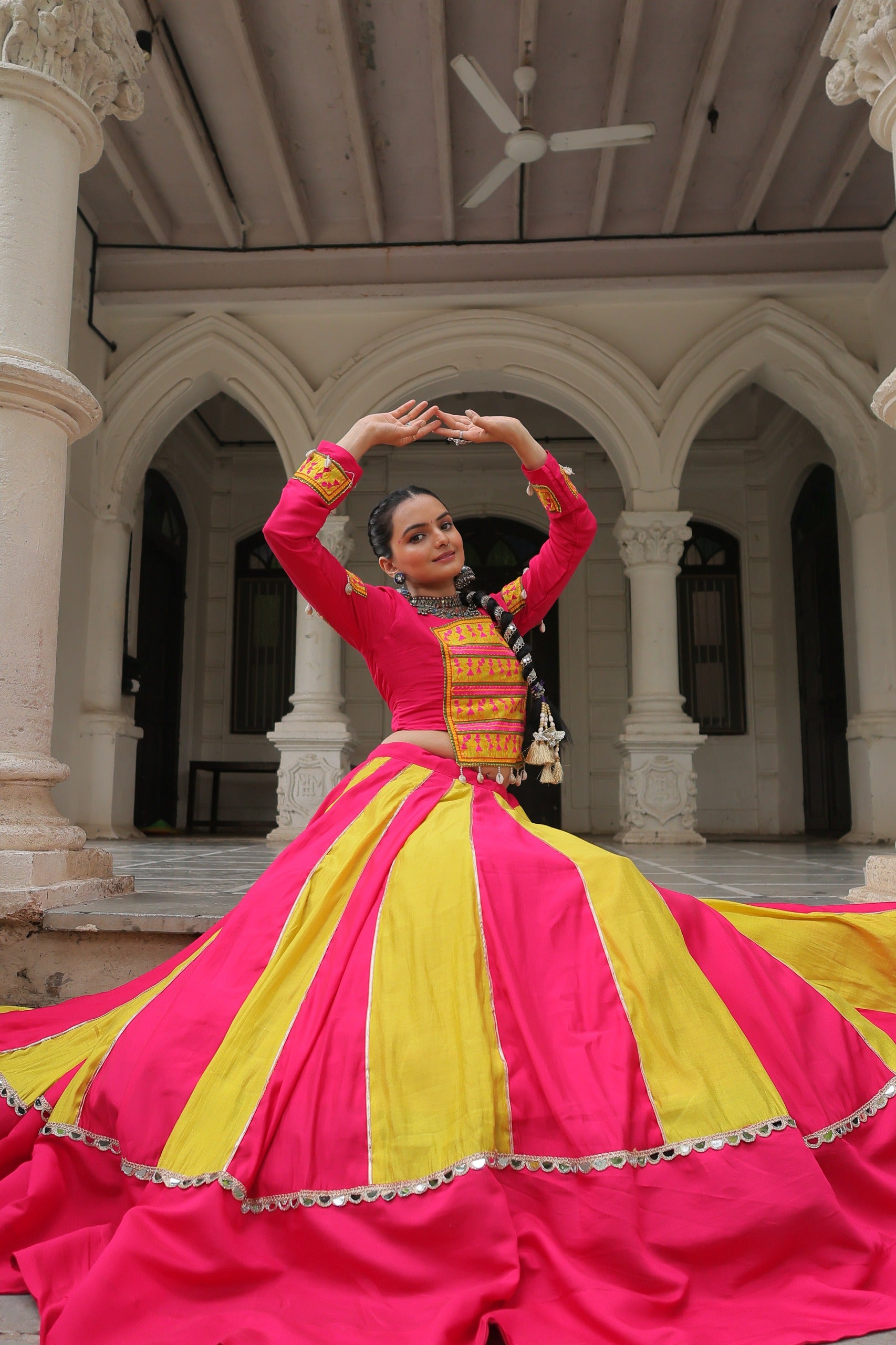Cultural event lehenga choli with embroidery

