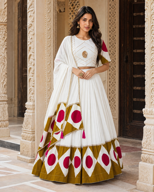 Fully stitched cotton lehenga choli