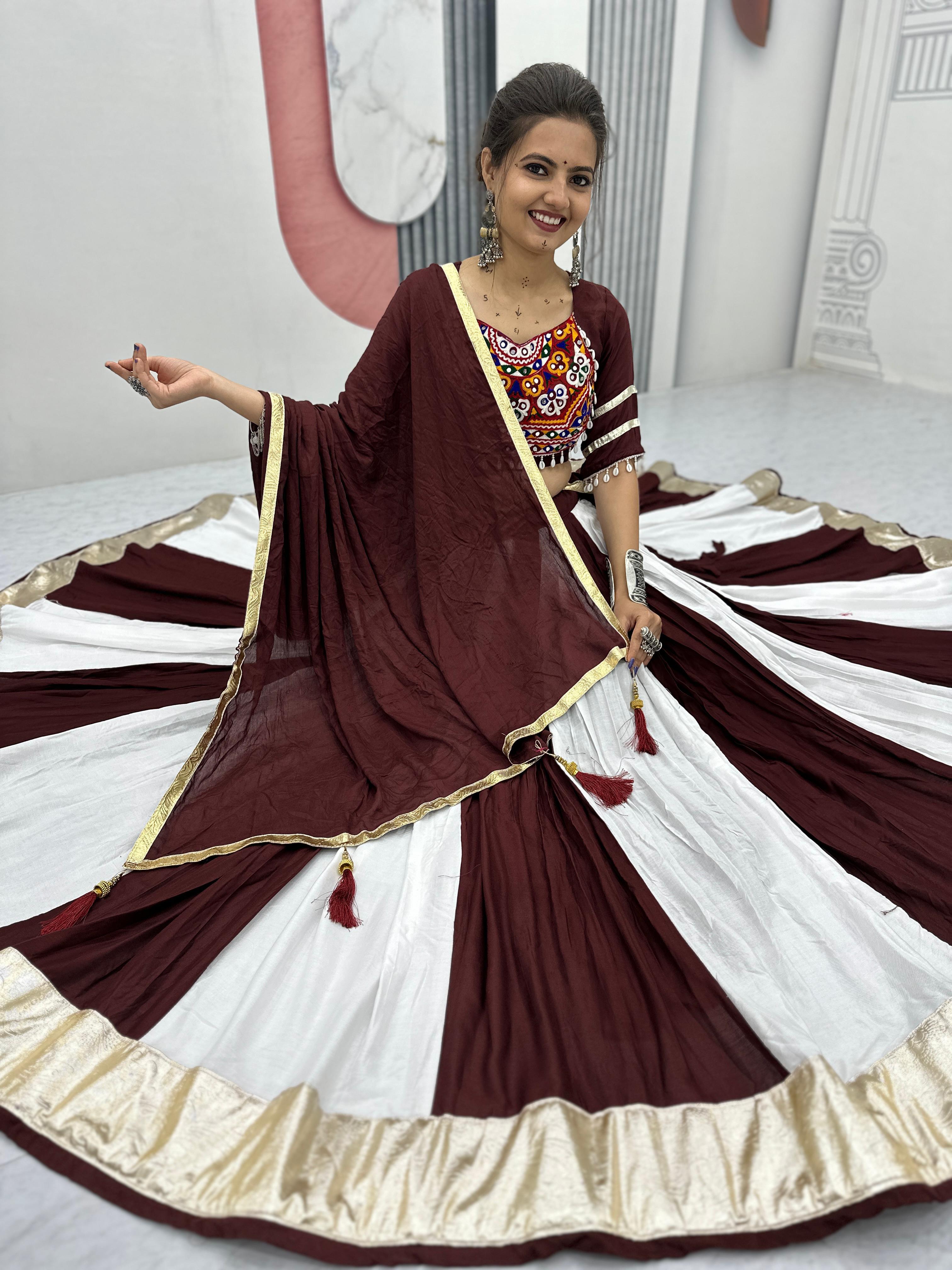 Traditional Indian lehenga set for Garba

