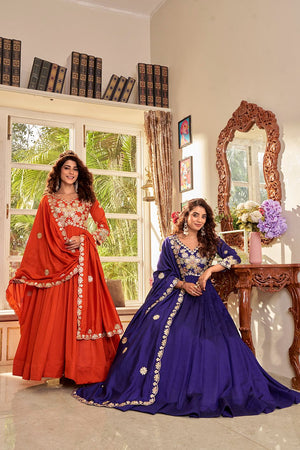 Designer ethnic gown with dupatta for women traditional wear