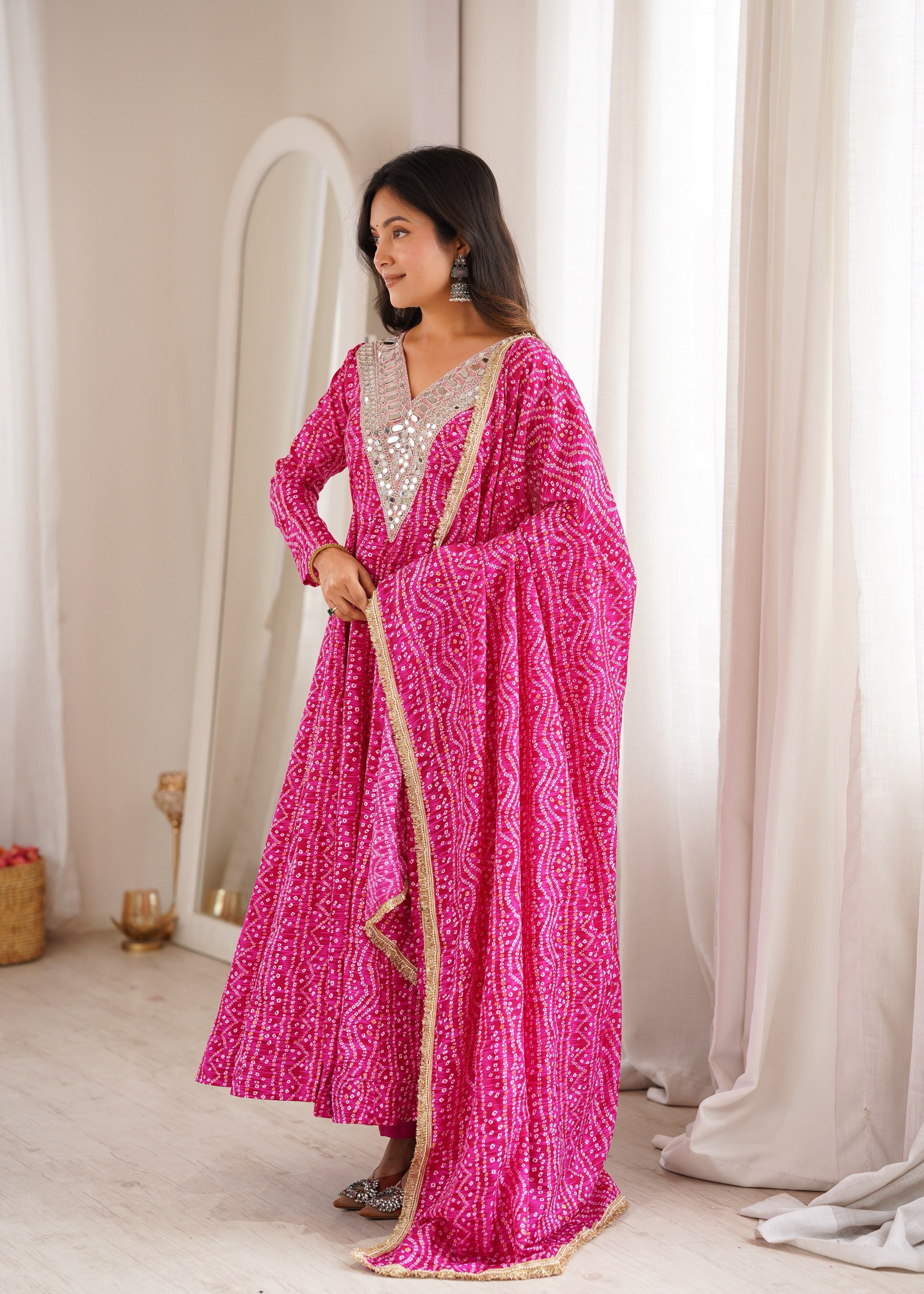 Women's Festive Rayon Gown Set Online India