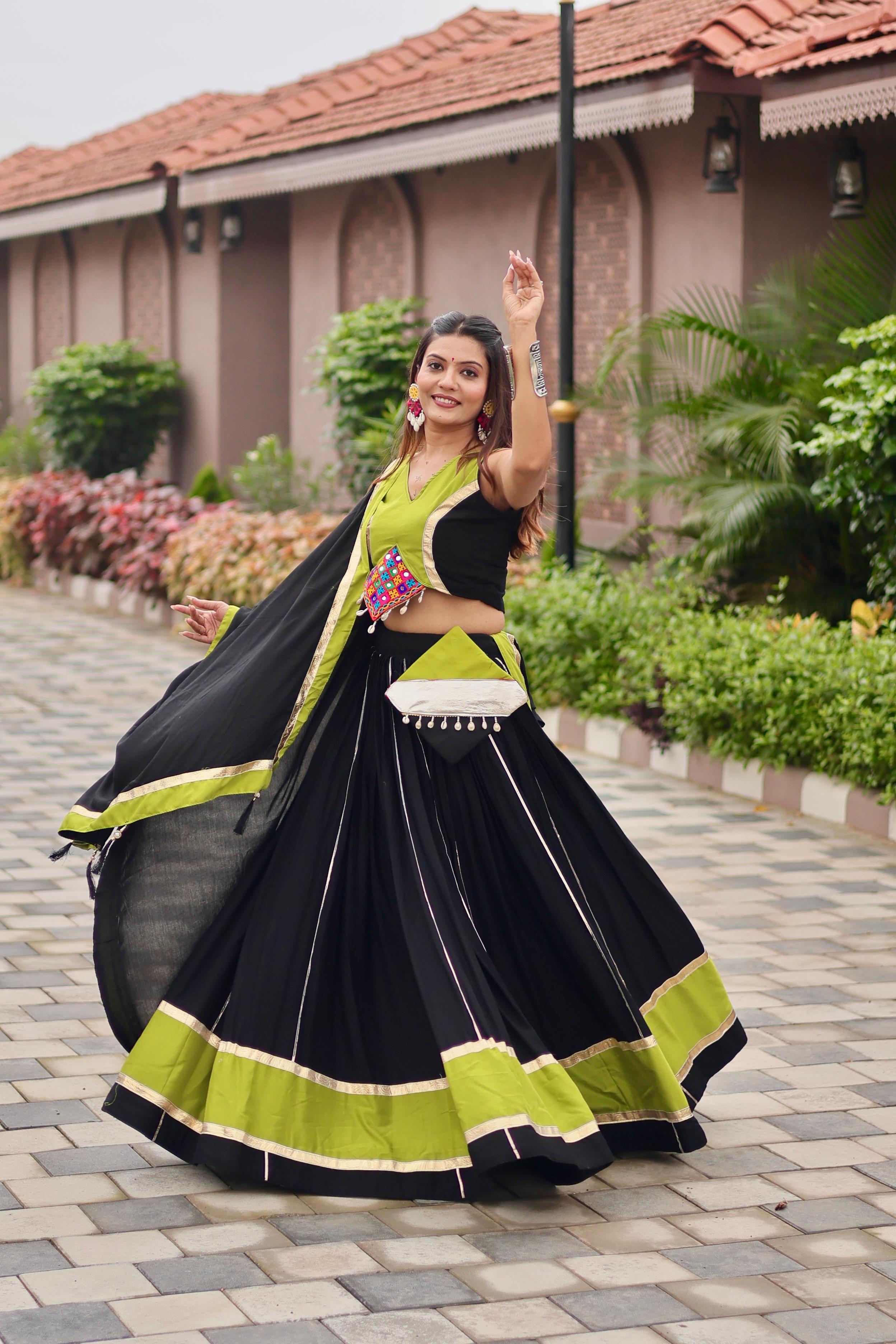 Festive cotton lehenga choli for Navratri