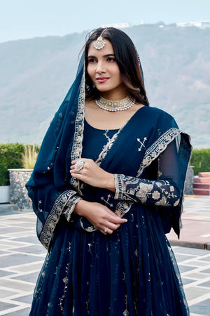 fox georgette gown shopping india