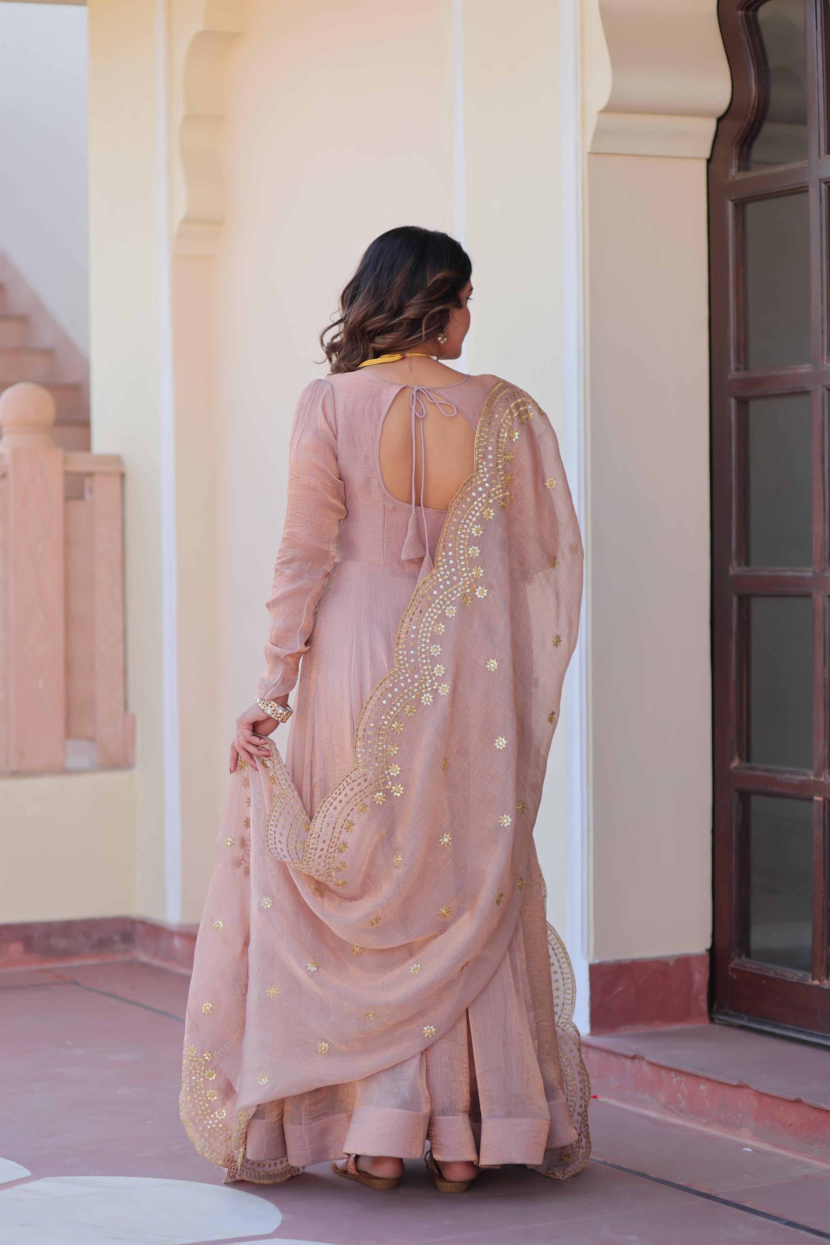 blush pink gown