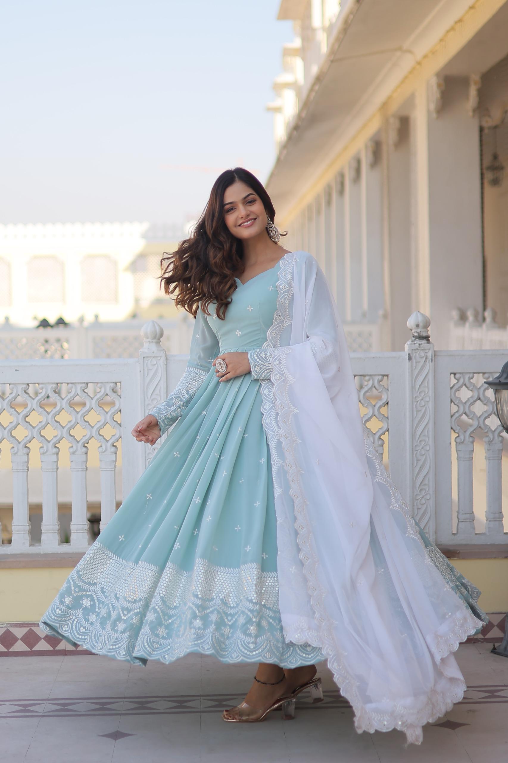anarkali gown party wear