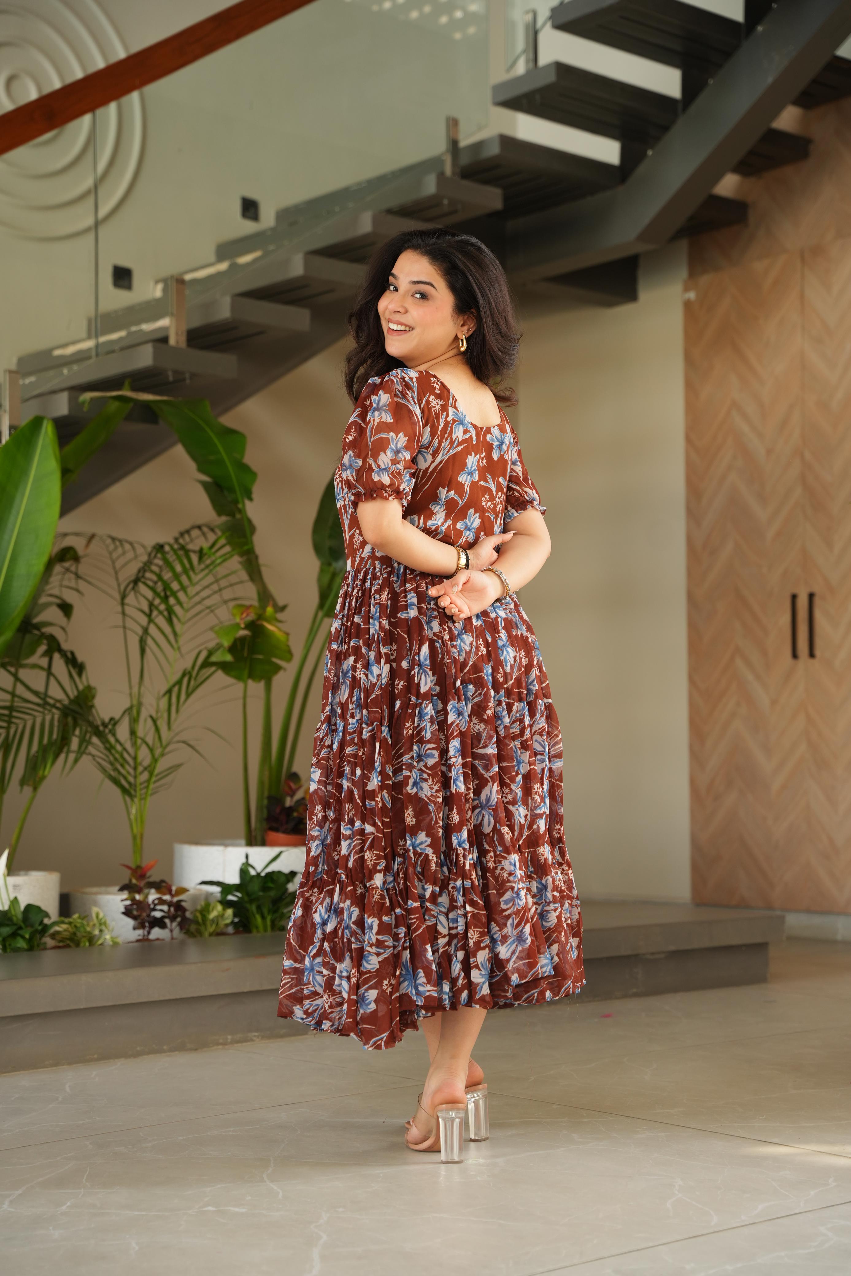 Lightweight stylish gowns for festivals
