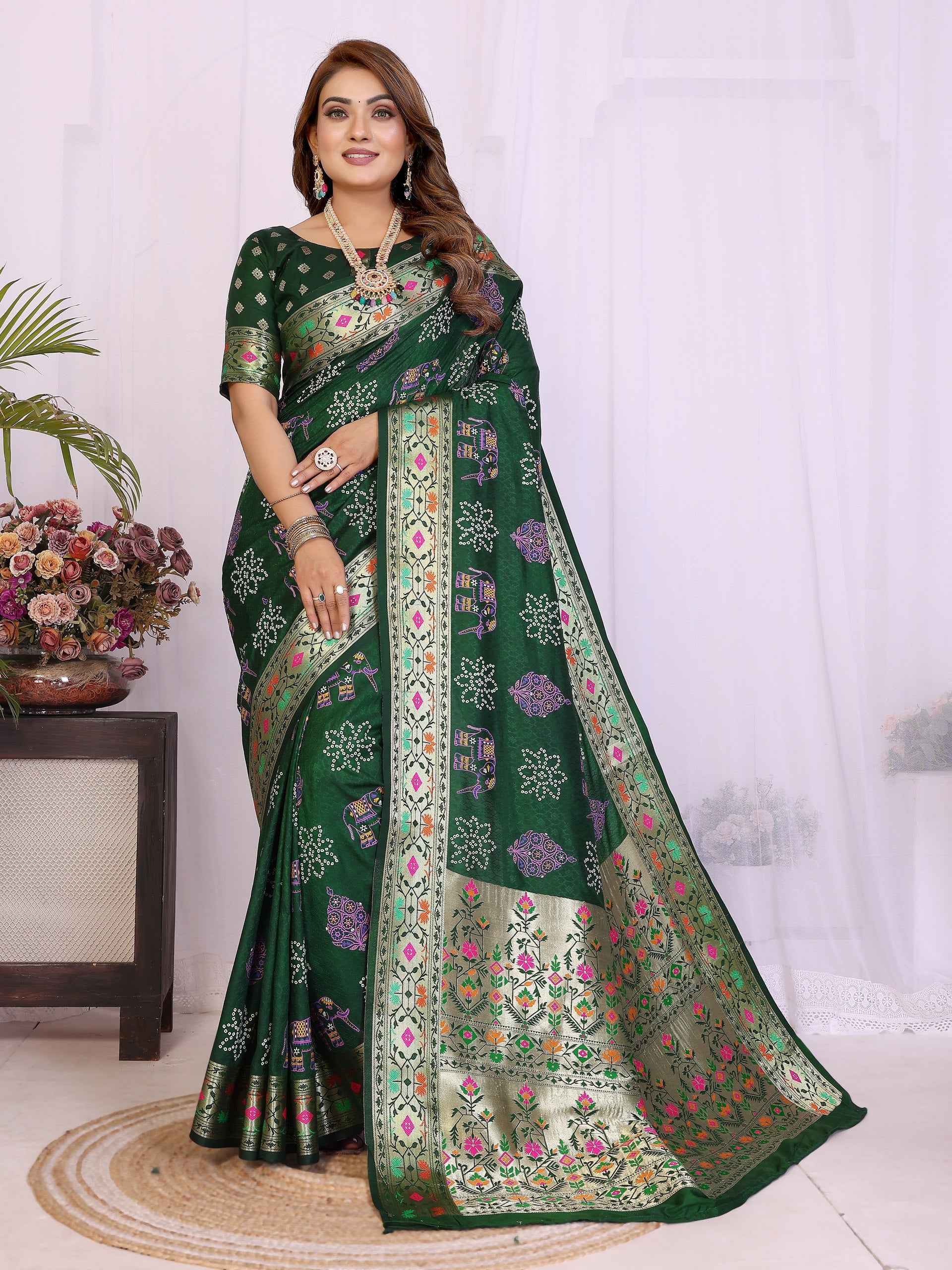 Traditional Bandhej Saree For Women
