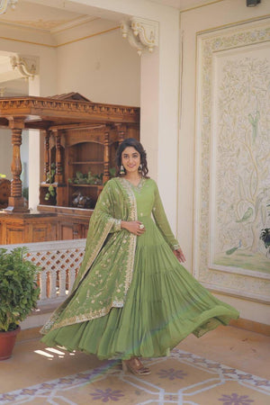 faux georgette gown
