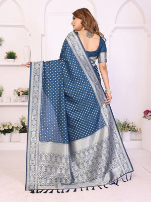 Indian ethnic saree with butti design