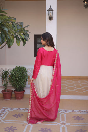 Designer sequin embroidered gown for wedding