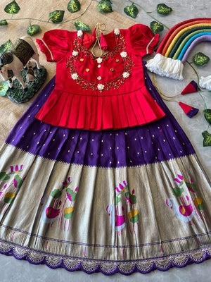 kids party wear lehenga dress