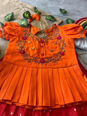 kids traditional silk lehenga
