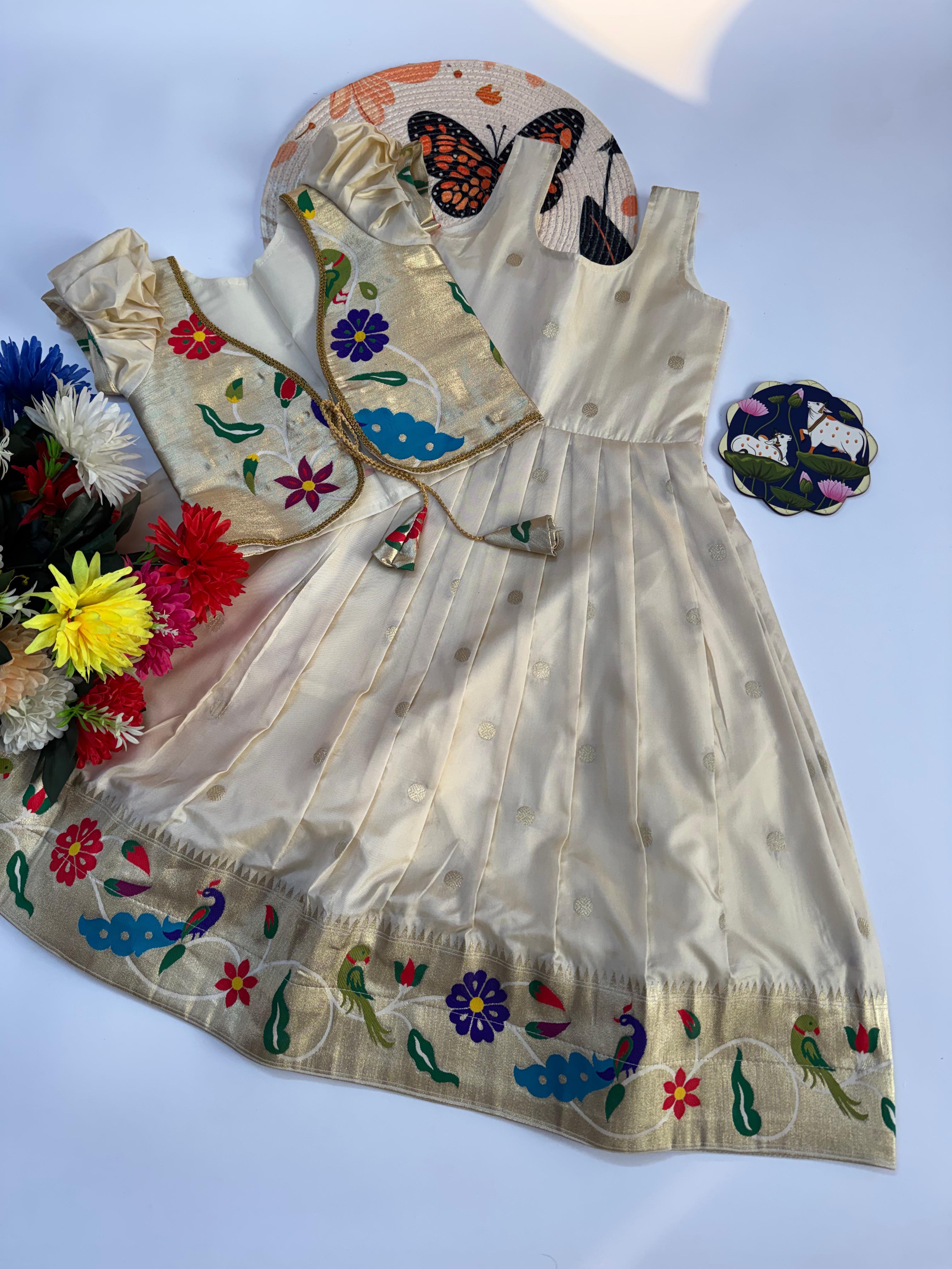 traditional kids silk gown india
