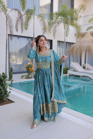 Traditional kurti sharara dress with dupatta