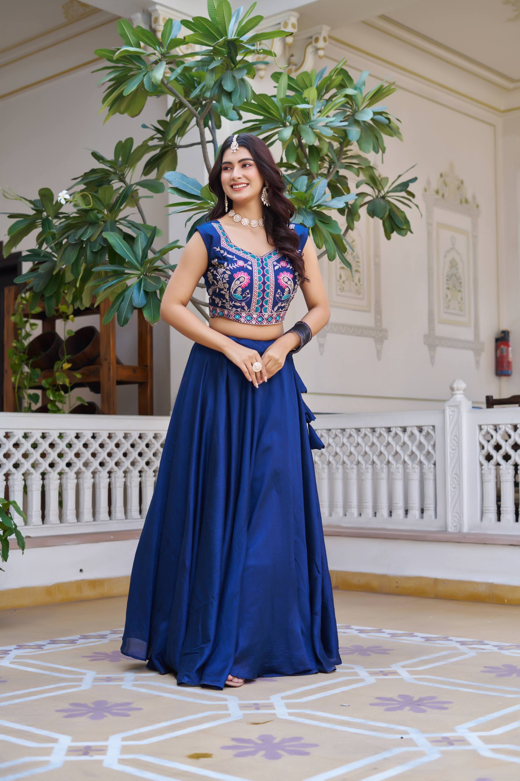 Designer Lehenga Choli with Koti for Women