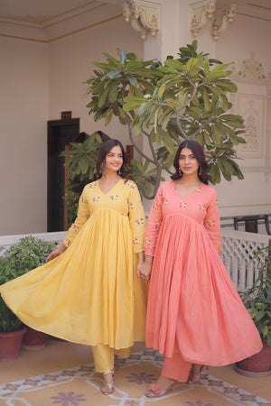 traditional embroidered cotton kurti