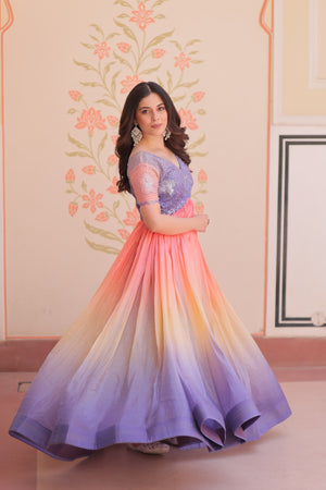 Rainbow Color Gown
