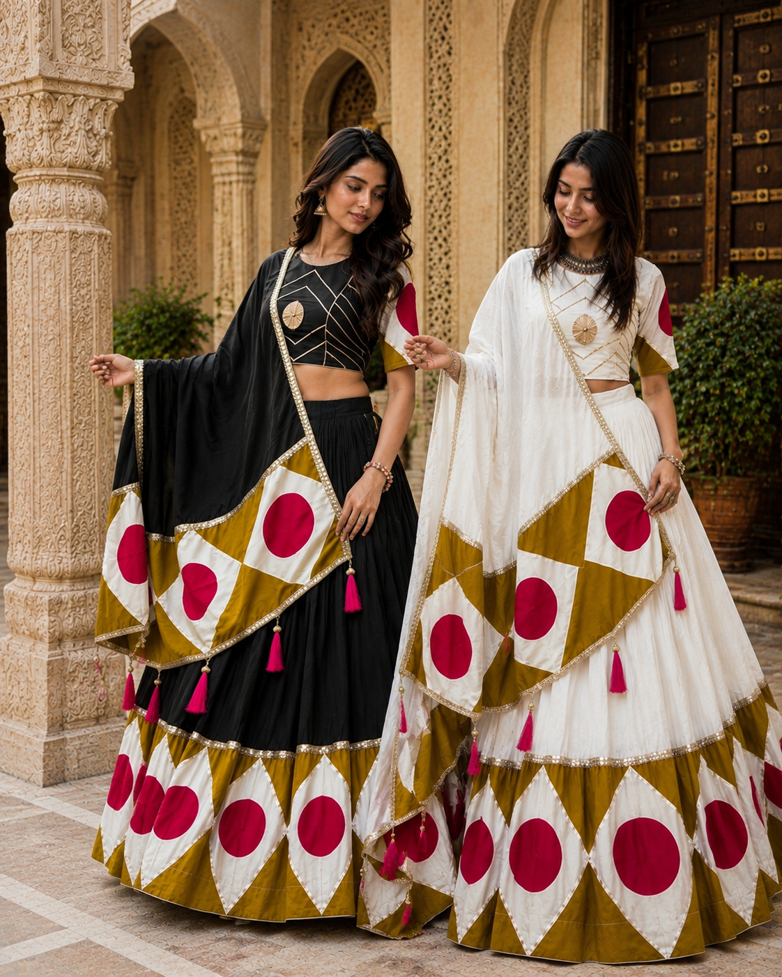Pure Cotton Gota Patti Lehenga Choli Set with Dupatta | Traditional Ethnic Wear for Women