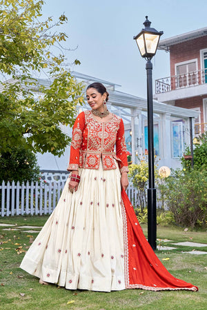 This premium lehenga choli set enhances your festive look with detailed sequin work and comfortable fit.