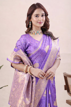 Rich jacquard weaving saree collection