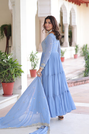 georgette gown party wear