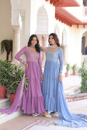 georgette gown party wear