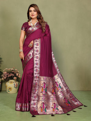 maroon colour  Light Weight Silk Sarees Online