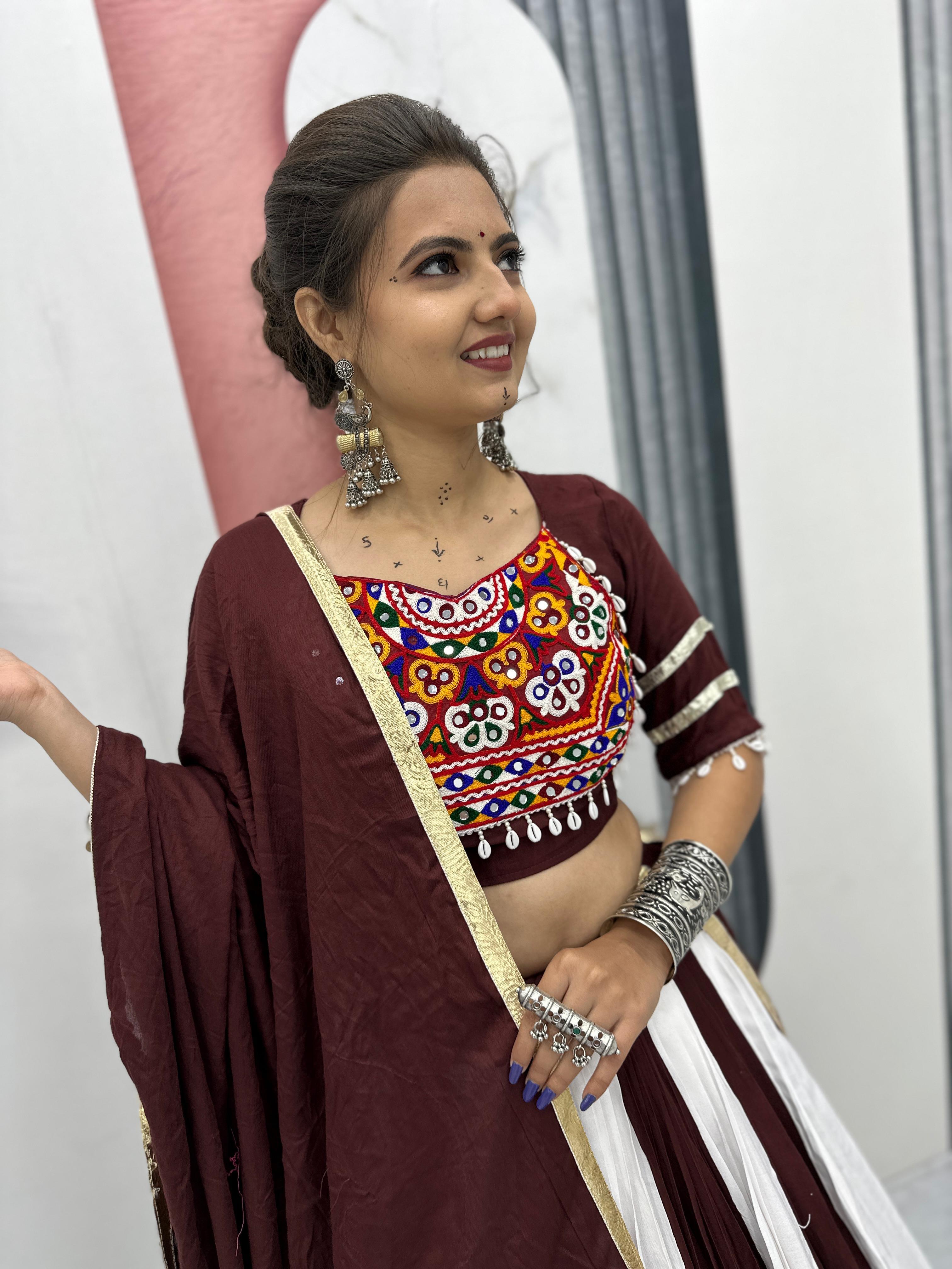 Festive Navratri cotton lehenga choli set

