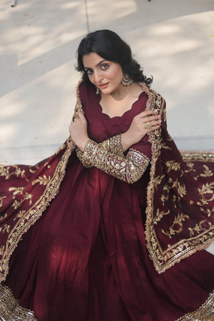 embroidered gown for wedding