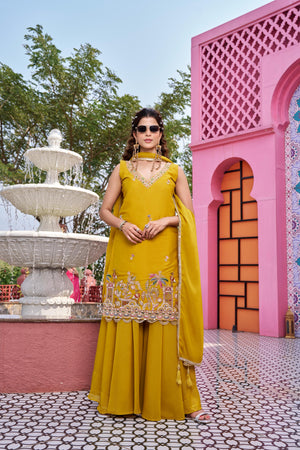 Wedding wear star georgette kurti set for women