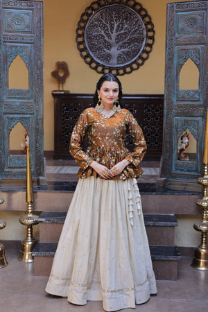 latest crop top lehenga set for women