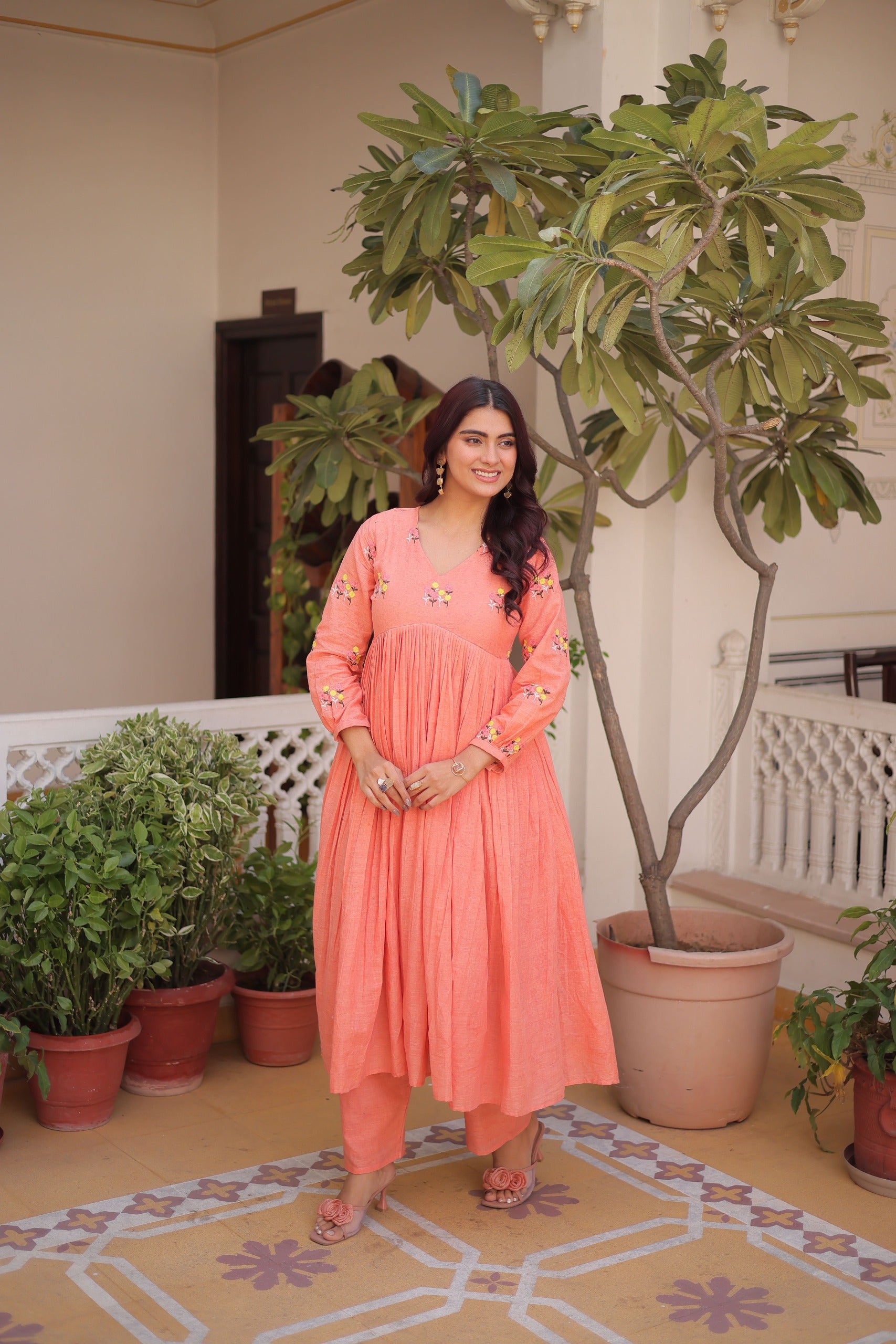 indian ethnic cotton kurta set