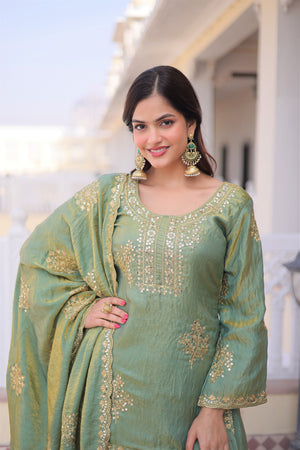 Wedding wear embroidered kurti sharara set