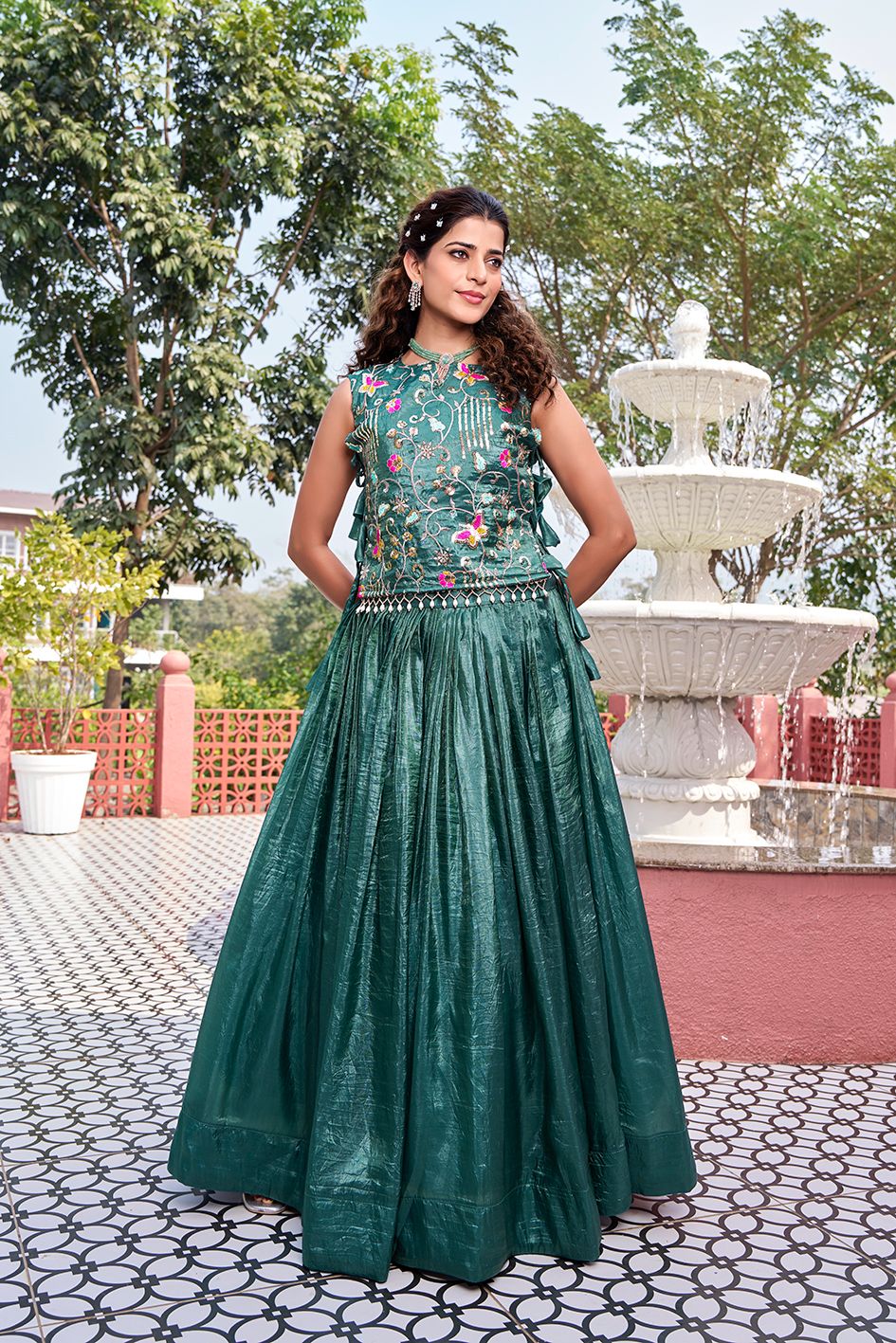 Wedding wear lehenga with shrug