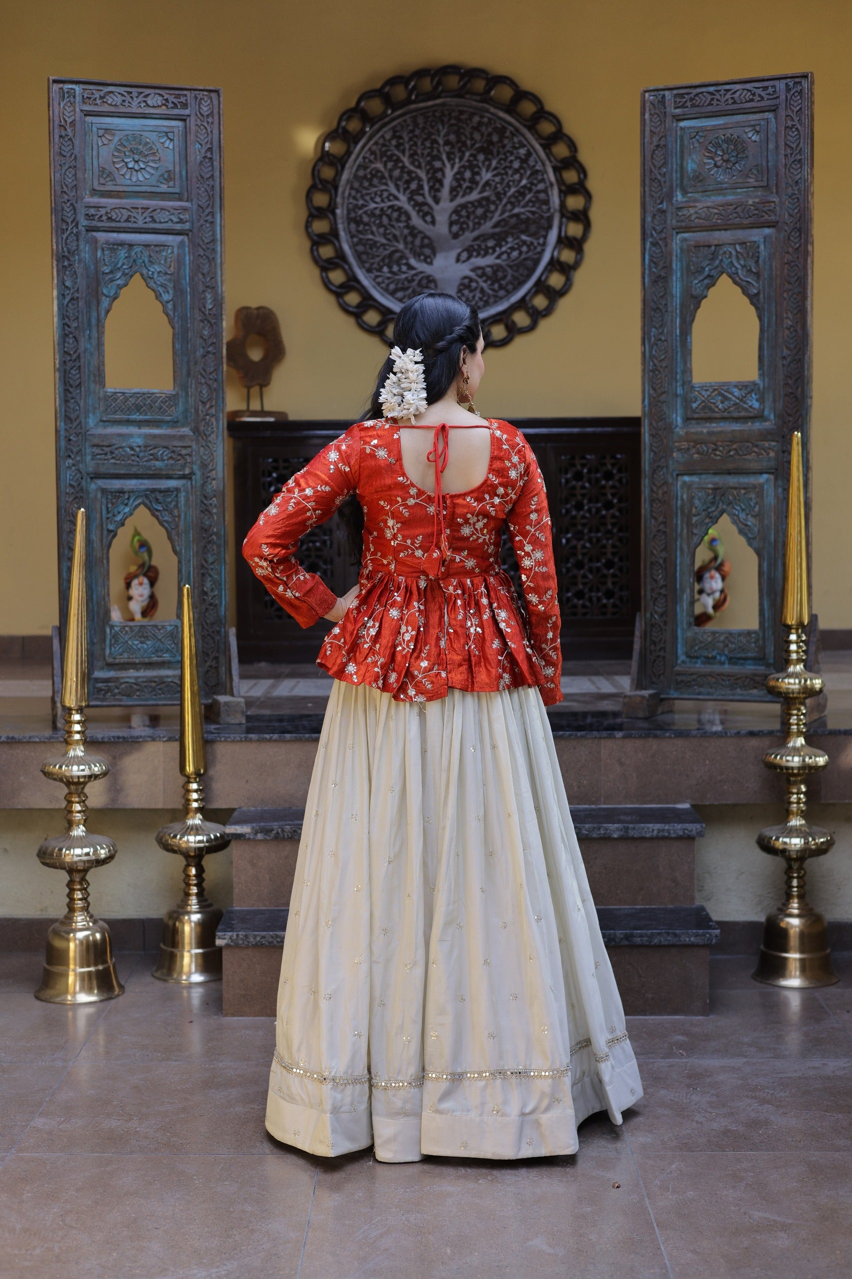 new peplum lehenga choli design