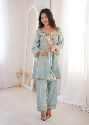 Designer ethnic kurti set with pants