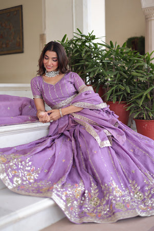 Gold crush lehenga with heavy embroidery